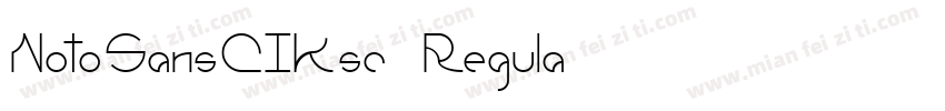 NotoSansCIKsc Regula字体转换